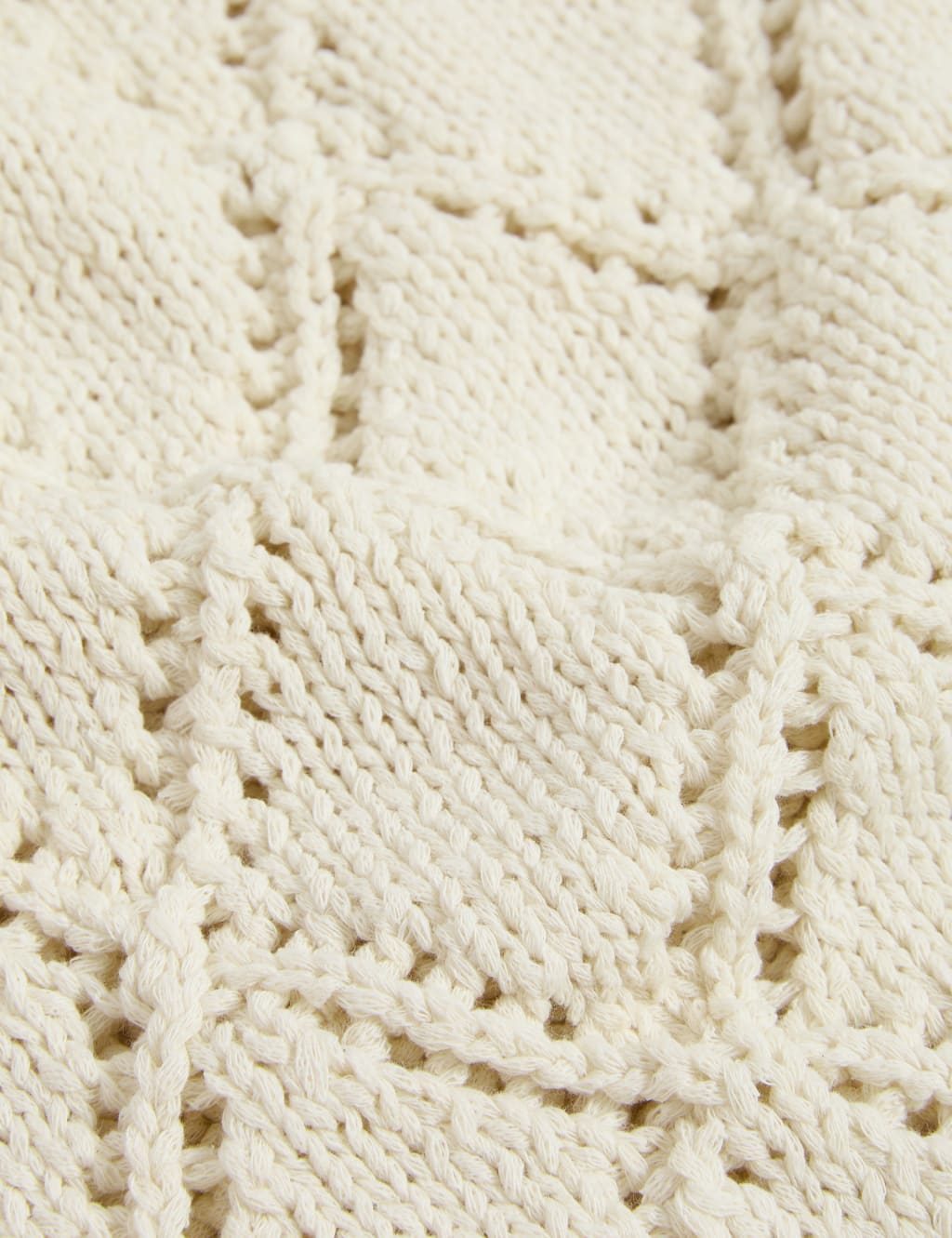 Cotton Blend Diamond Stitch Knitted Vest 7 of 7