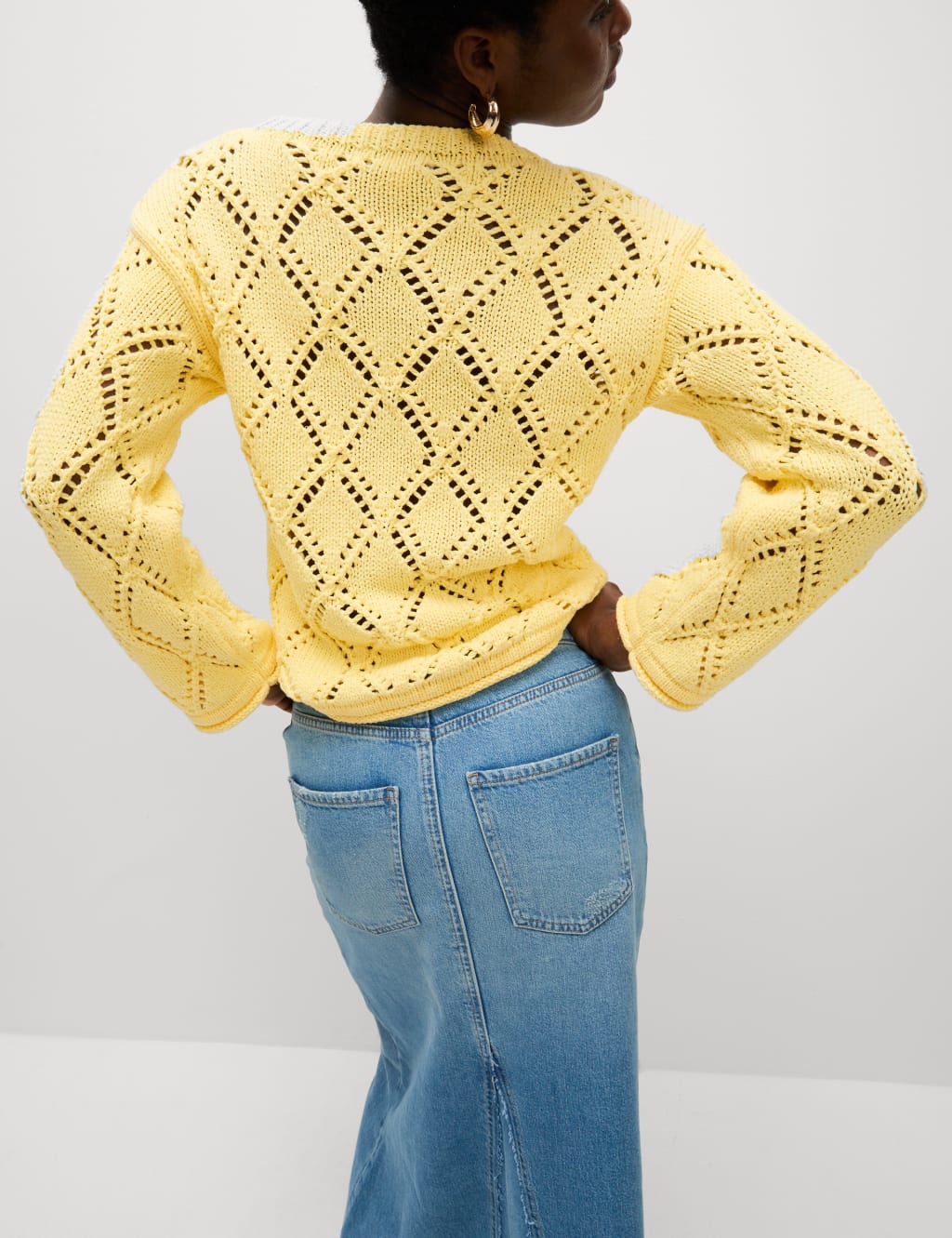 Cotton Blend Textured Jumper 3 of 6