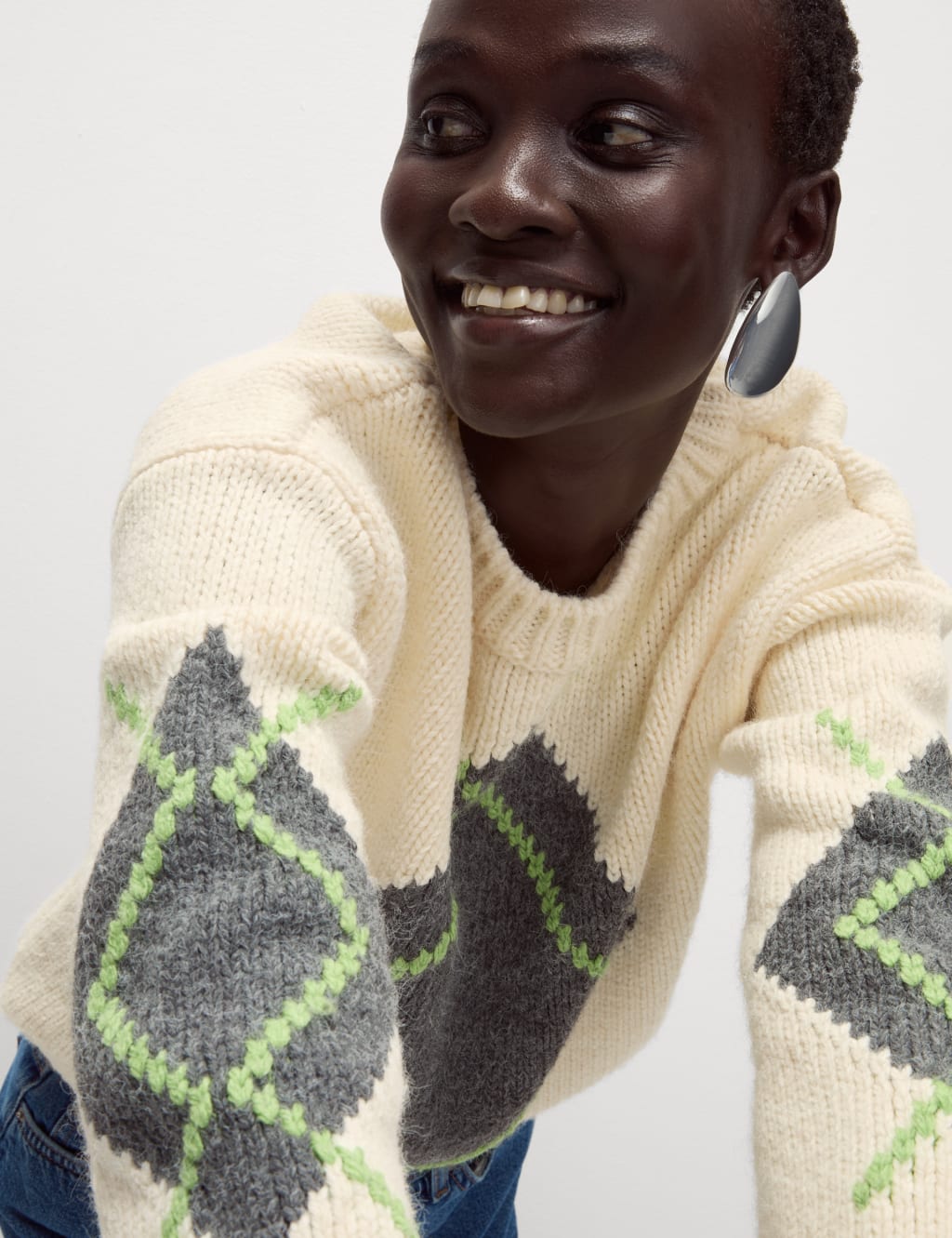 M&s round neck jumper clearance