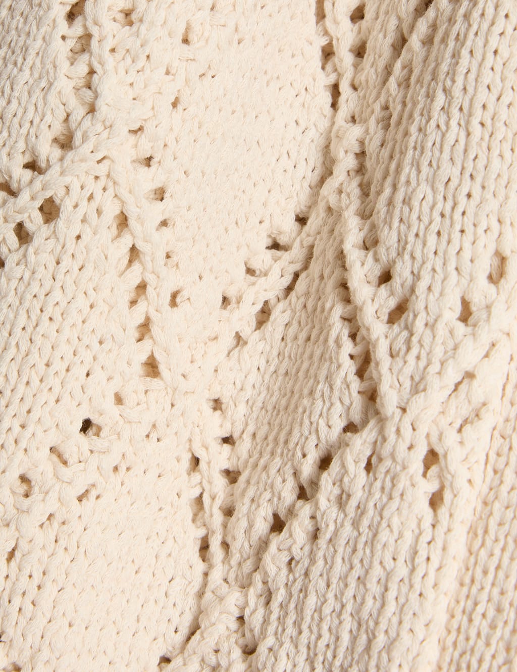 Cotton Blend Open Stitch Cropped Cardigan 6 of 6