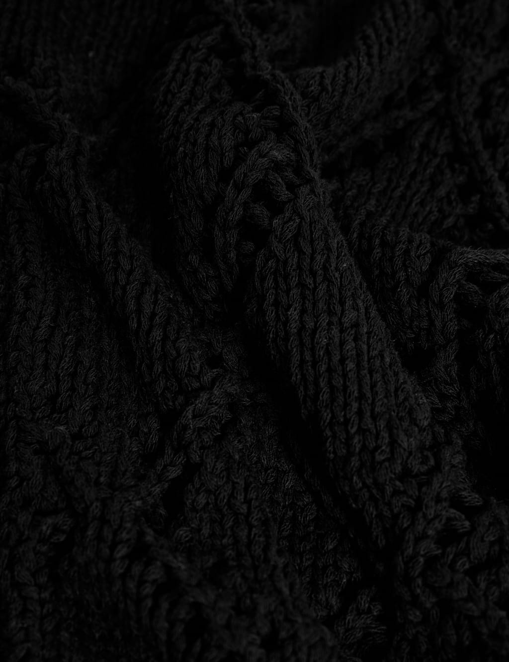 Cotton Blend Open Stitch Cropped Cardigan 7 of 7