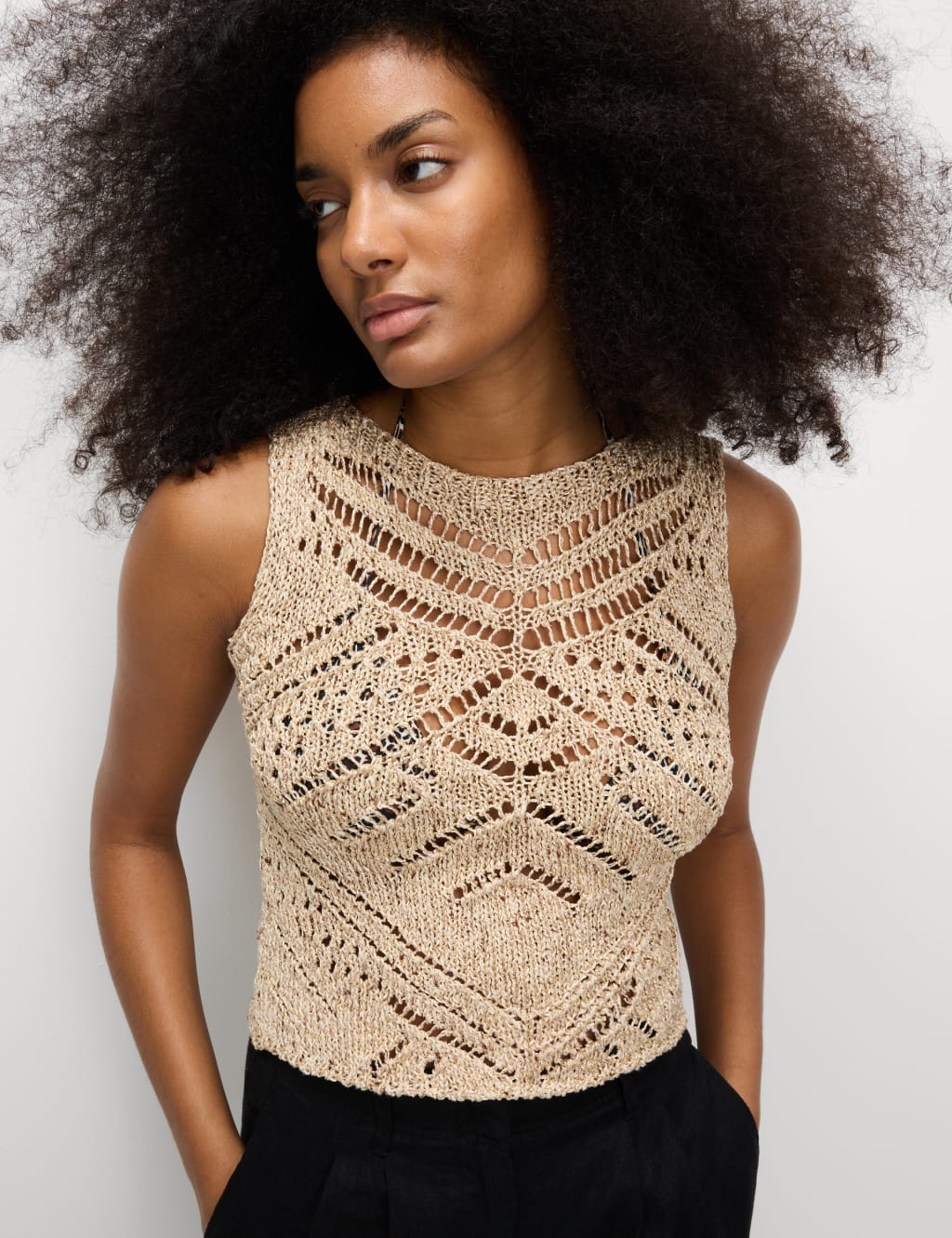 Metallic Vest With Cotton 4 of 6