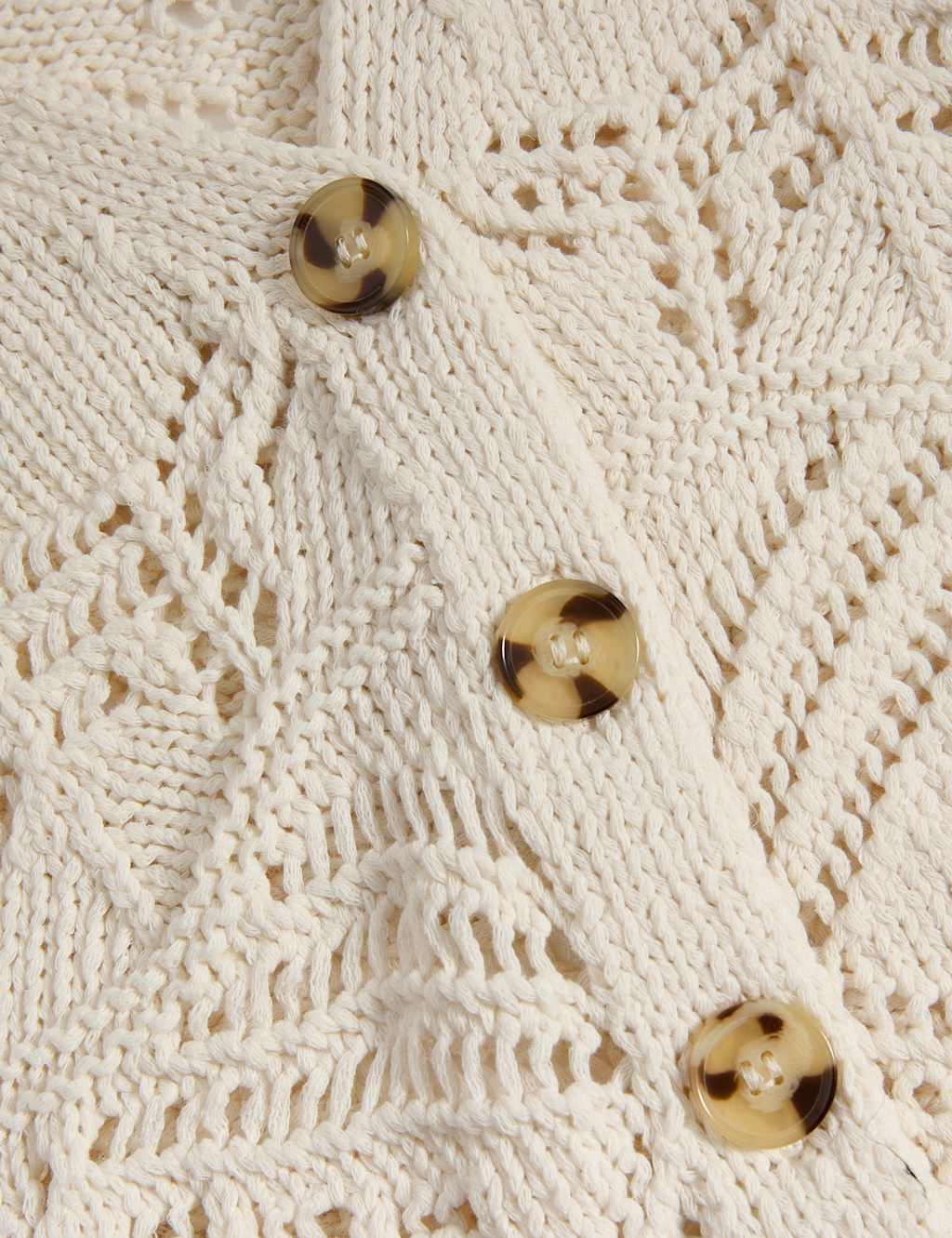 Cotton Blend Knitted V-Neck Fringe Cropped Cardigan 7 of 7