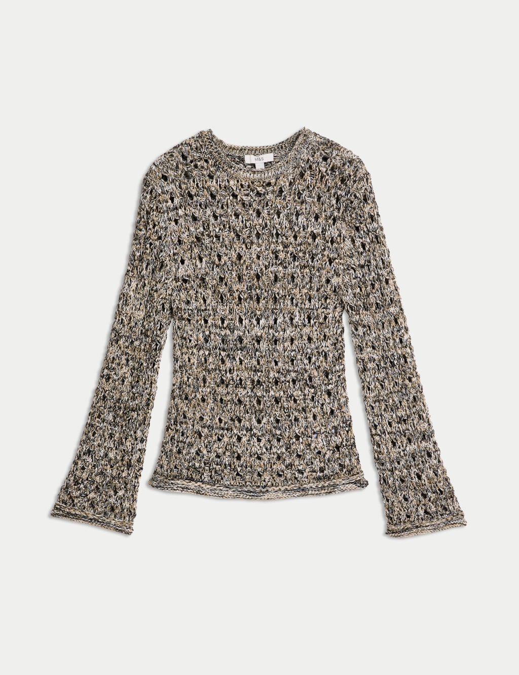 Cotton Blend Metallic Textured Jumper 2 of 7