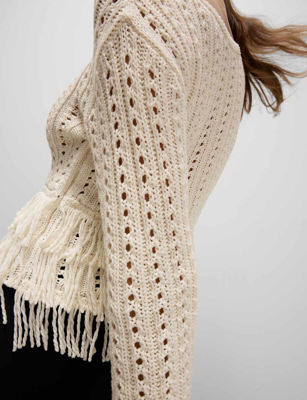 Cotton-Blend Textured Fringe Jumper 6 of 8
