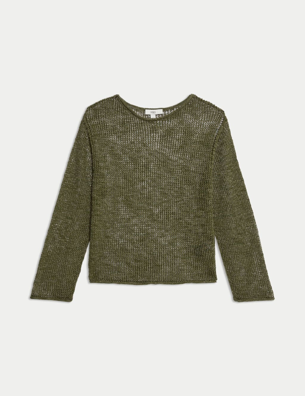 Cotton Blend Metallic Jumper with Linen 2 of 6