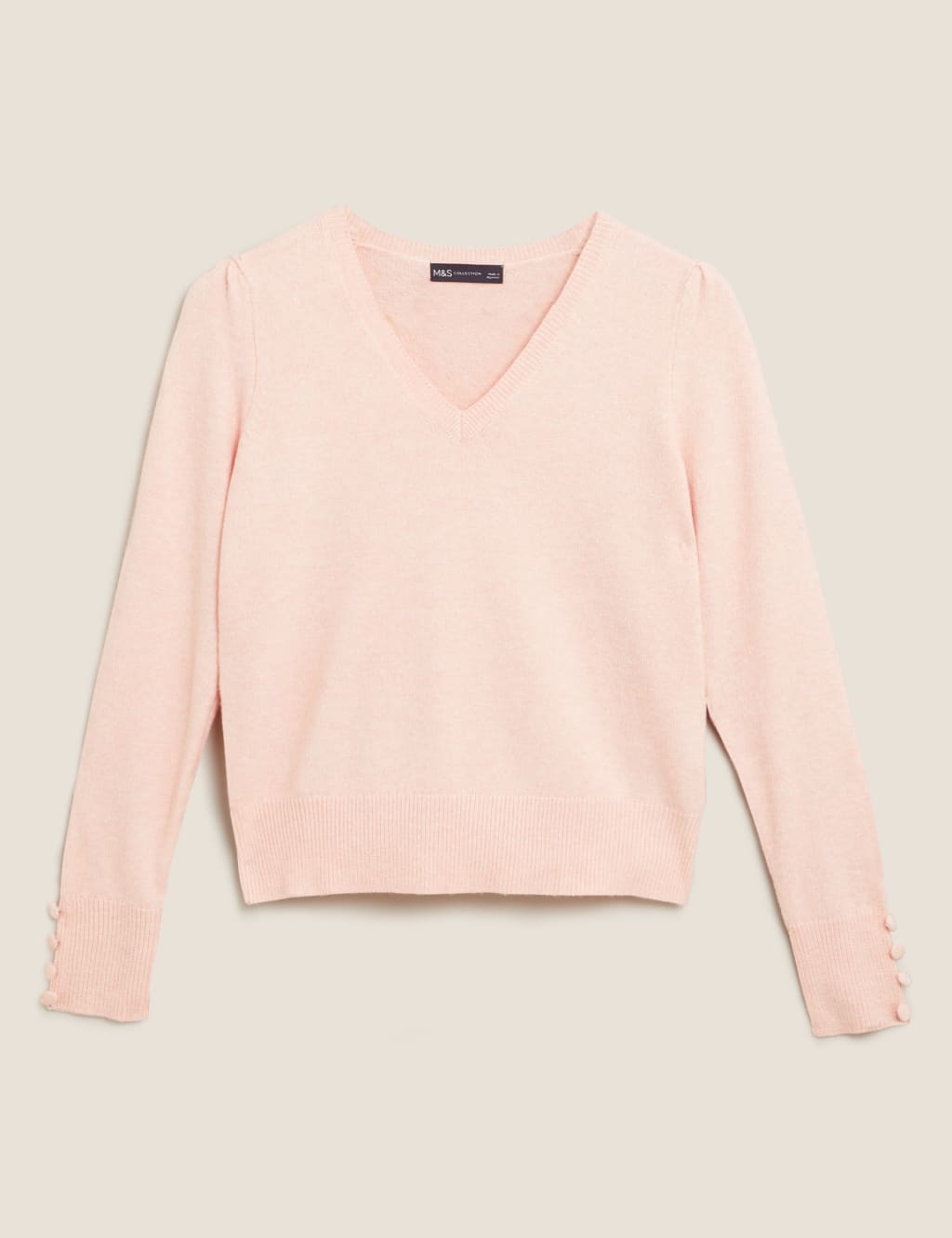 V-Neck Gathered Shoulder Jumper 2 of 5