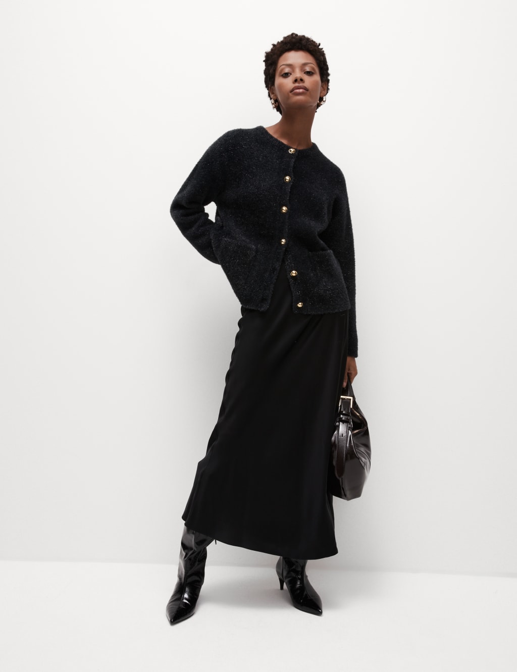 M&s black cardigan shop