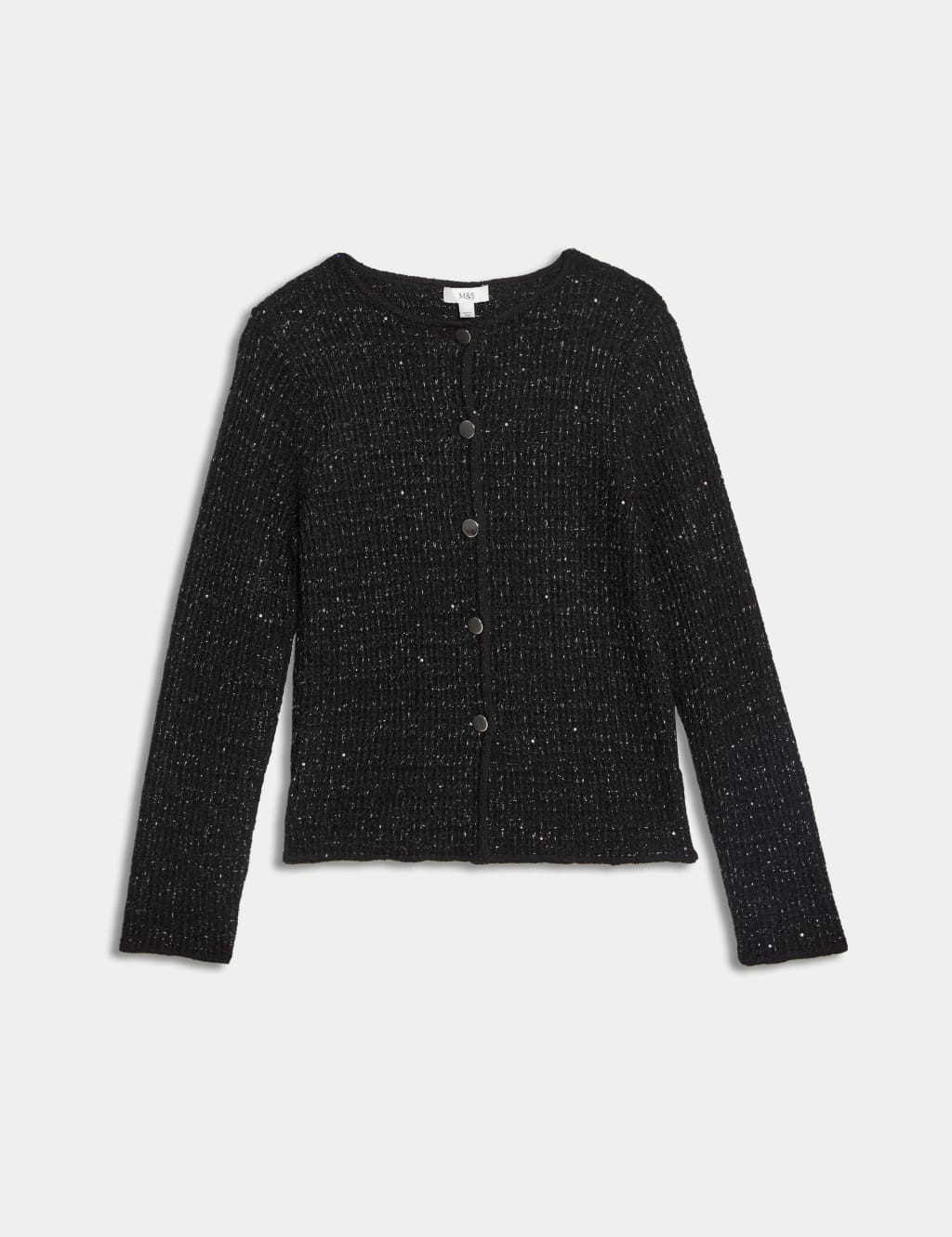 Metallic Knitted Button Front Cardigan M S Collection M S