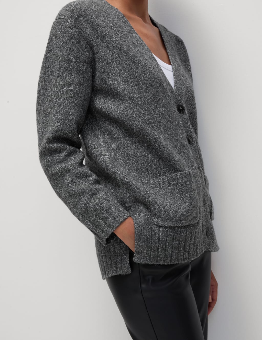 M and s grey cardigan store
