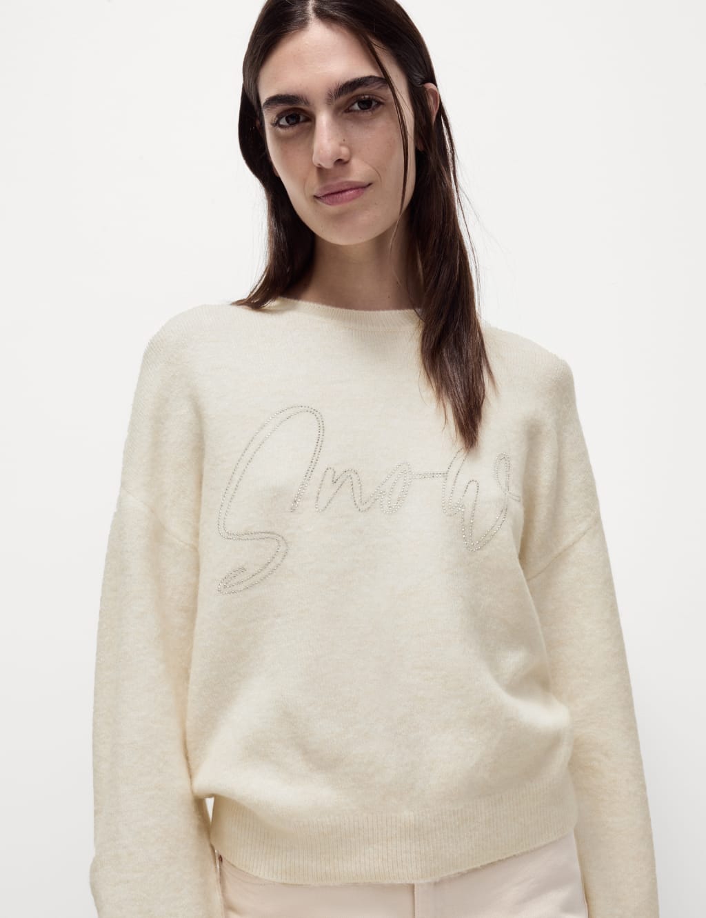 Cream jumper marks and spencer hot sale