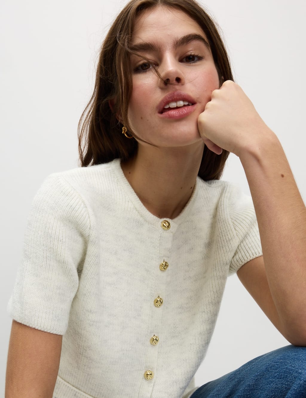 Textured Button Front Cardigan 4 of 5
