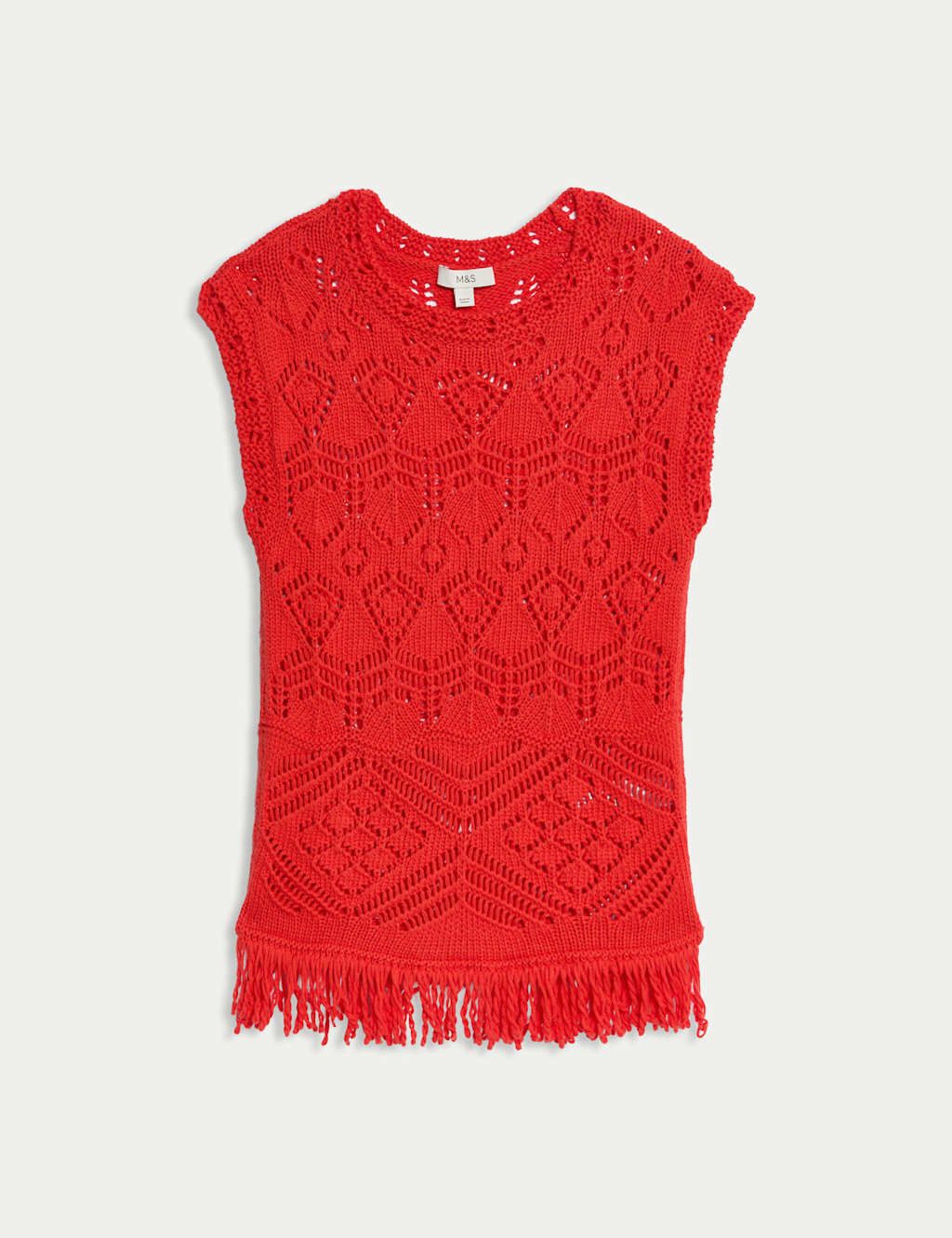 Pure Cotton Textured Slim Fit Knitted Top 2 of 6