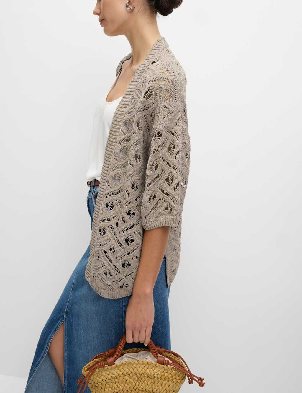Textured Edge to Edge Longline Cardigan 4 of 7