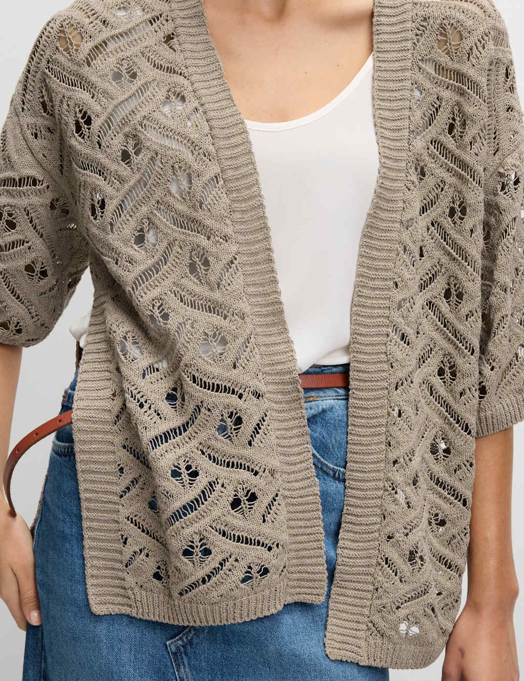 Textured Edge to Edge Longline Cardigan 5 of 7