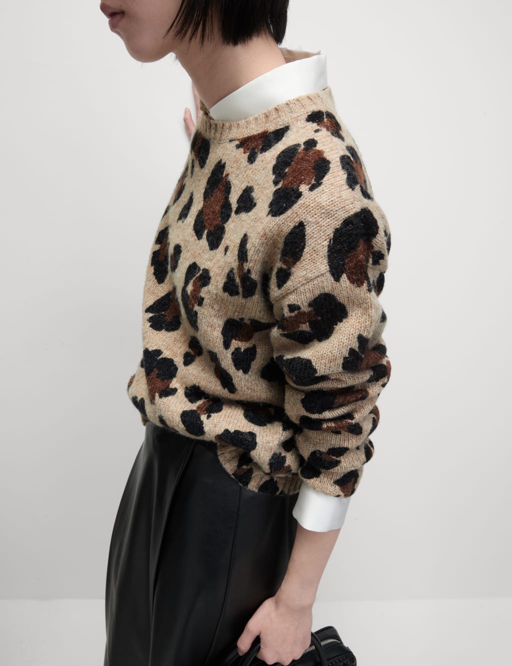 Topshop animal print jumper cheap