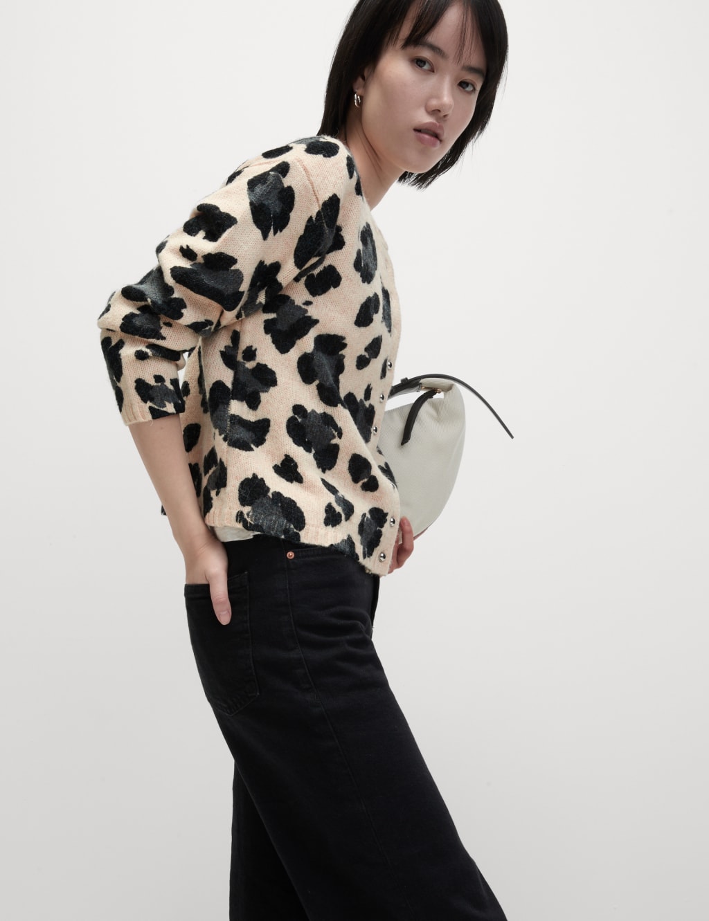 M&s animal print cardigan online