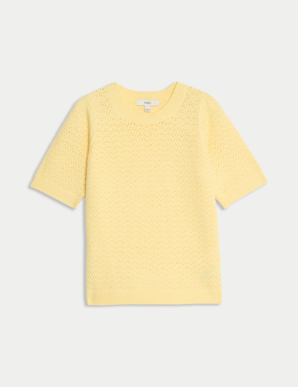 Pointelle Slim Fit Puff Sleeve Top 2 of 6