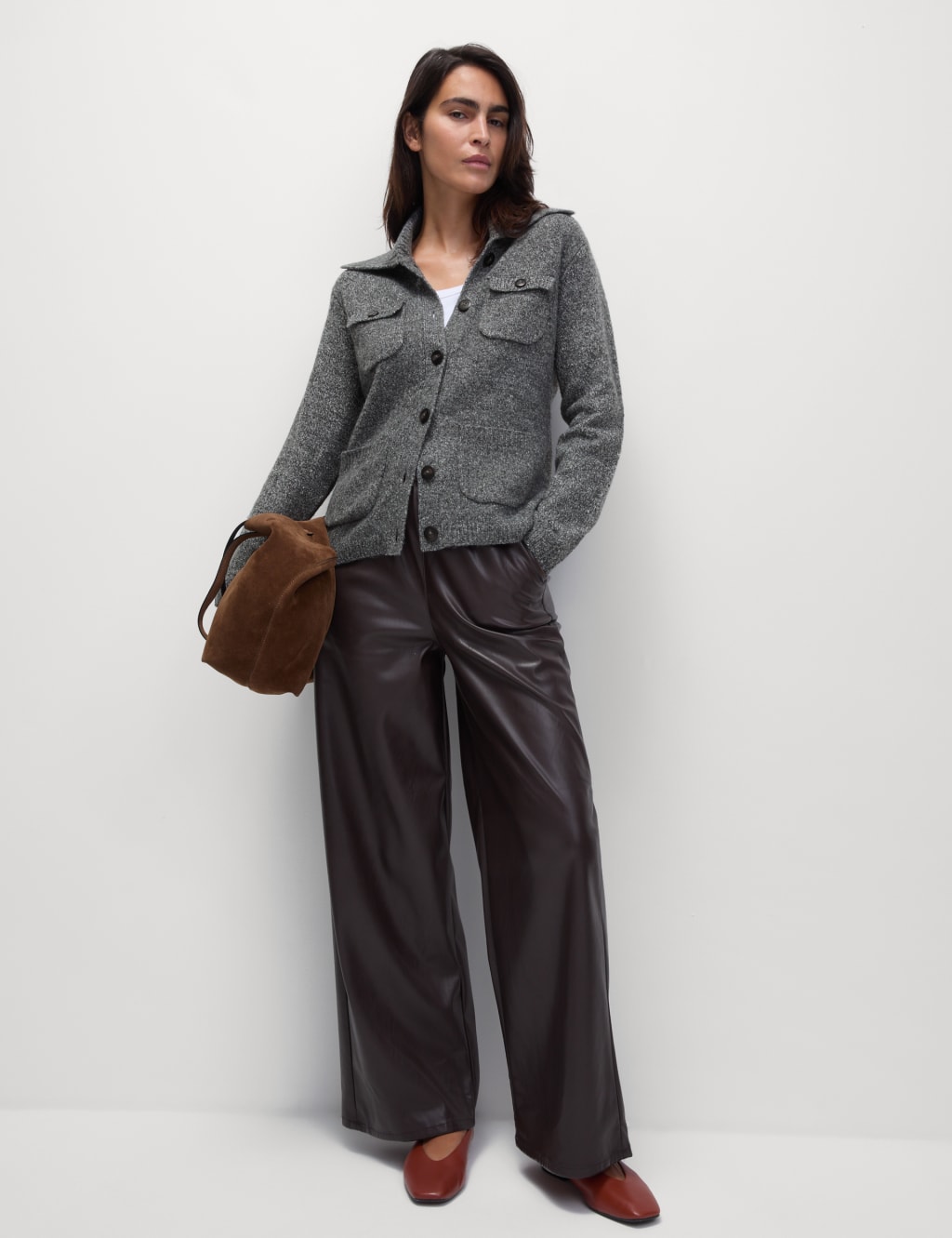 Textured Tweed Knitted Jacket