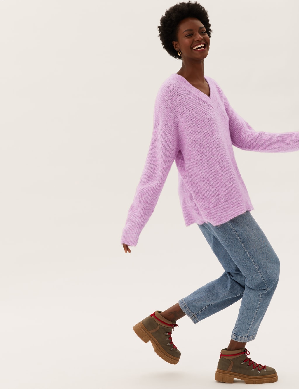 V-Neck Relaxed Jumper 1 of 7