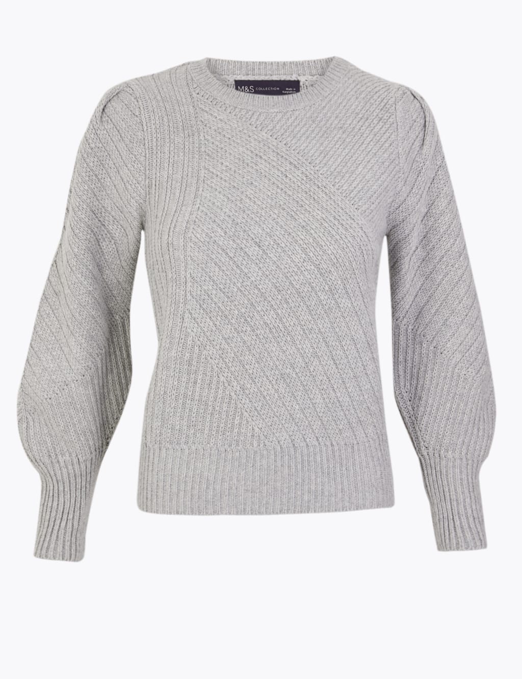 Ribbed Blouson Sleeve Jumper 2 of 4