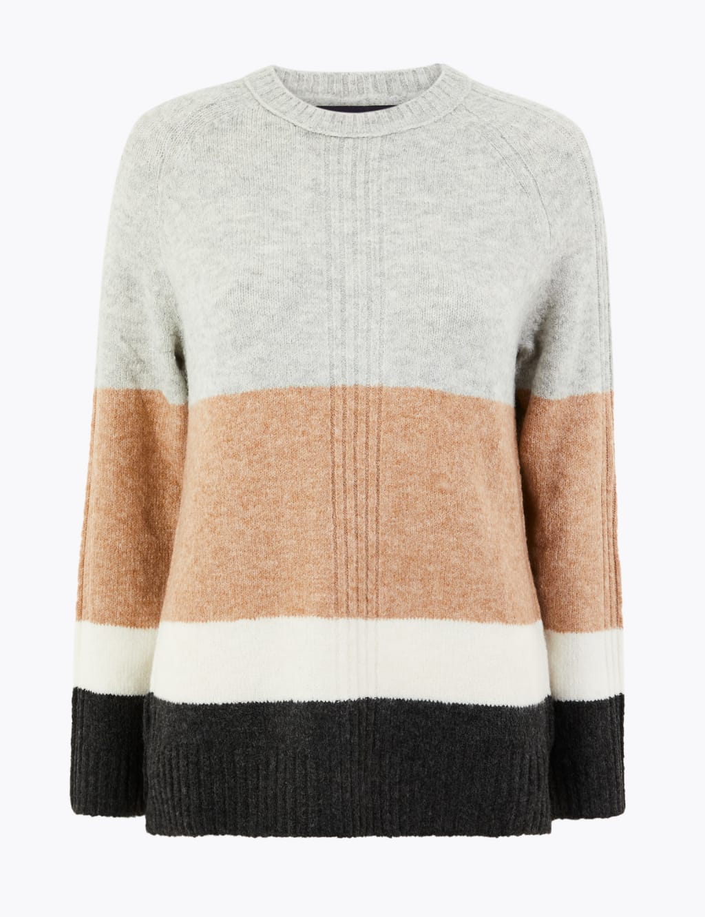 Colour Block Relaxed Fit Jumper M S Collection M S