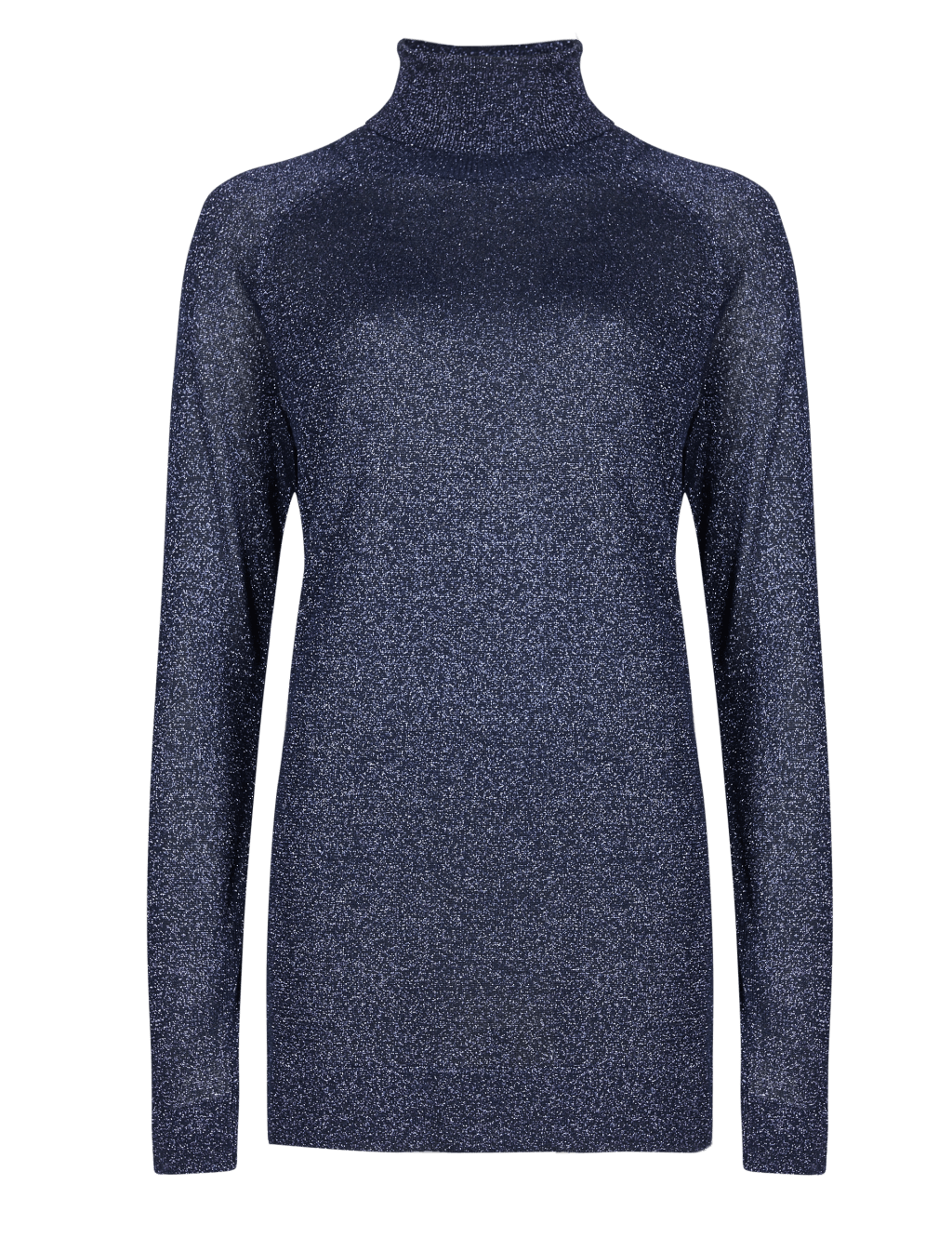 Twiggy for M&S Collection Metallised Polo Neck Jumper 2 of 3