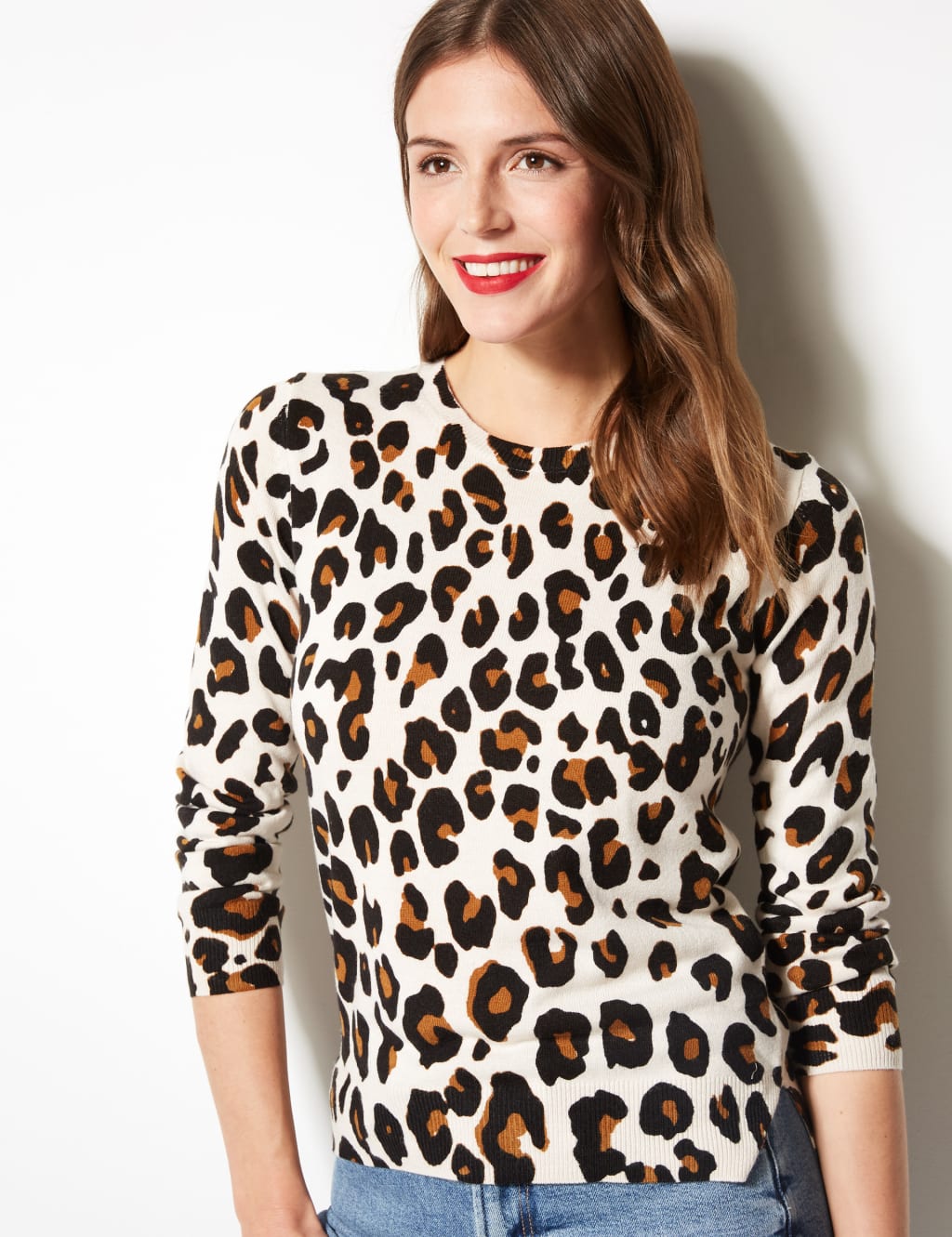 Marks and spencer leopard print jumper hot sale