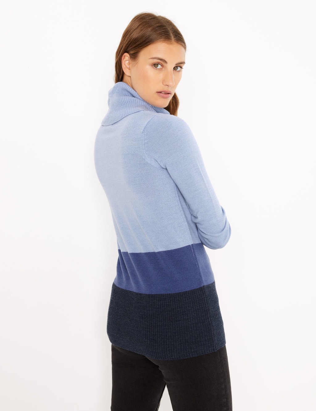Cashmilon™ Colour Block Cowl Neck Jumper 4 of 4