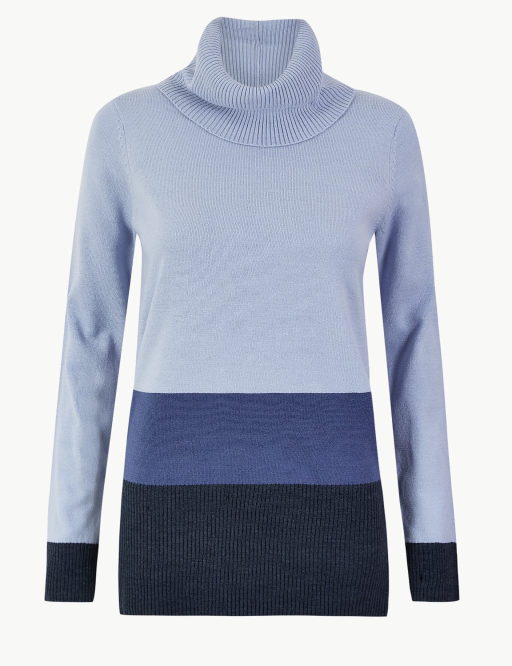 Cashmilon Colour Block Cowl Neck Jumper M S Collection M S