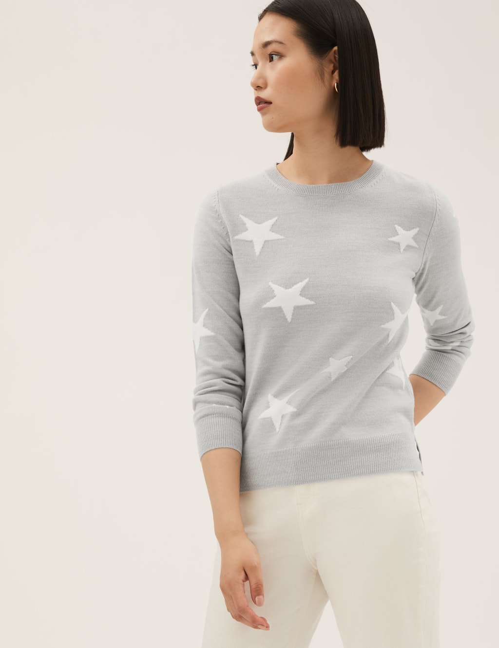 M&s cashmere star jumper cheap