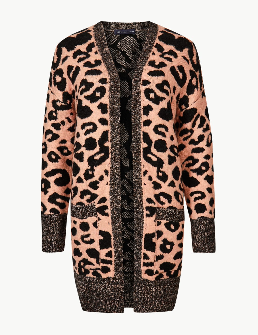 Animal Print Longline Cardigan M S Collection M S