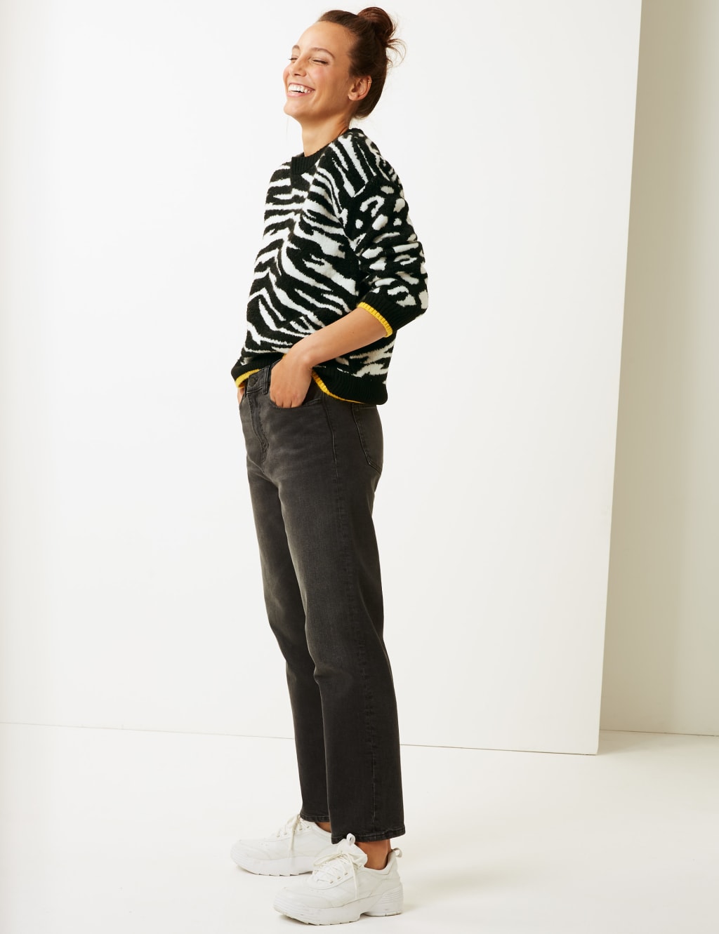 M and s animal print jumper sales