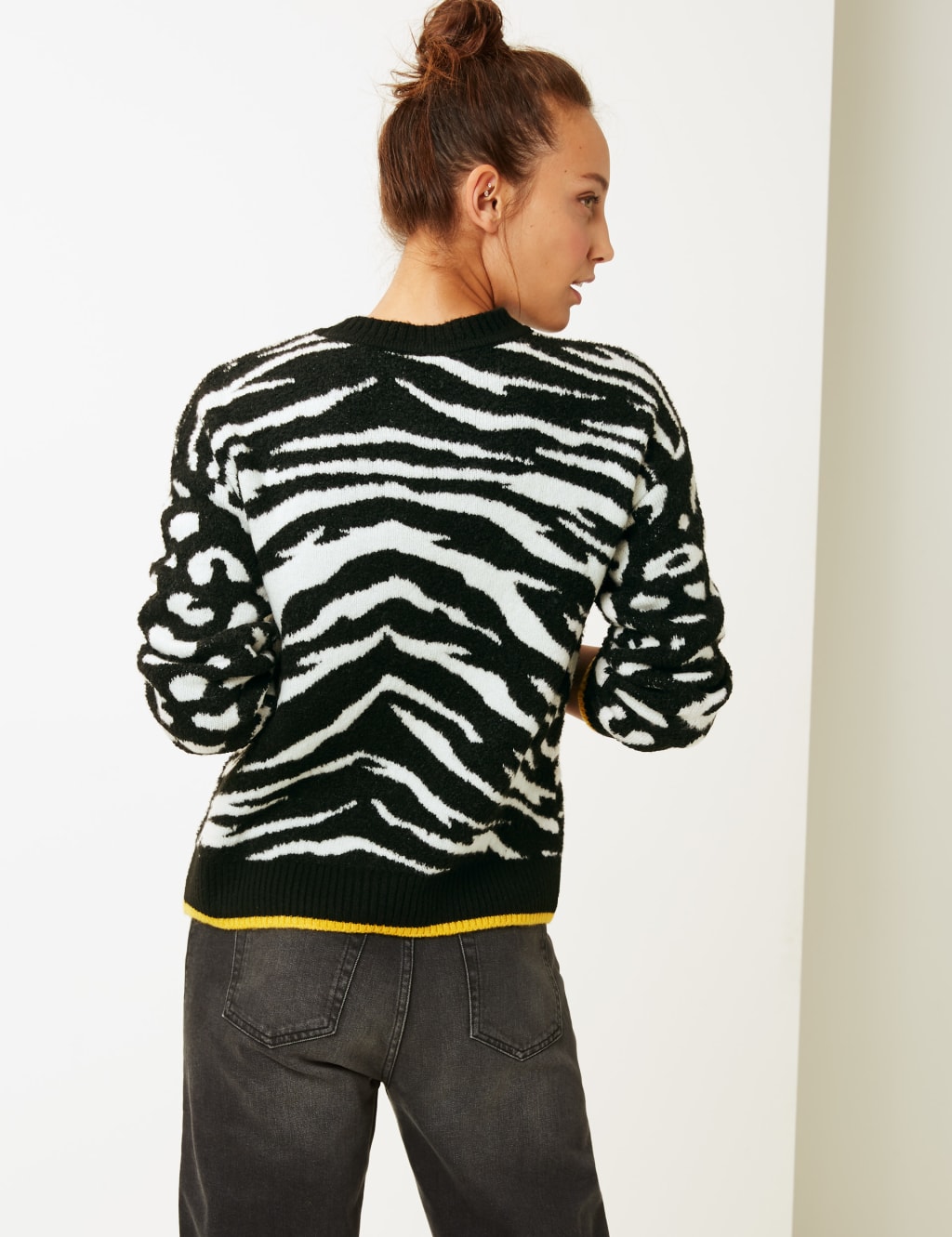 M&s zebra jumper shop