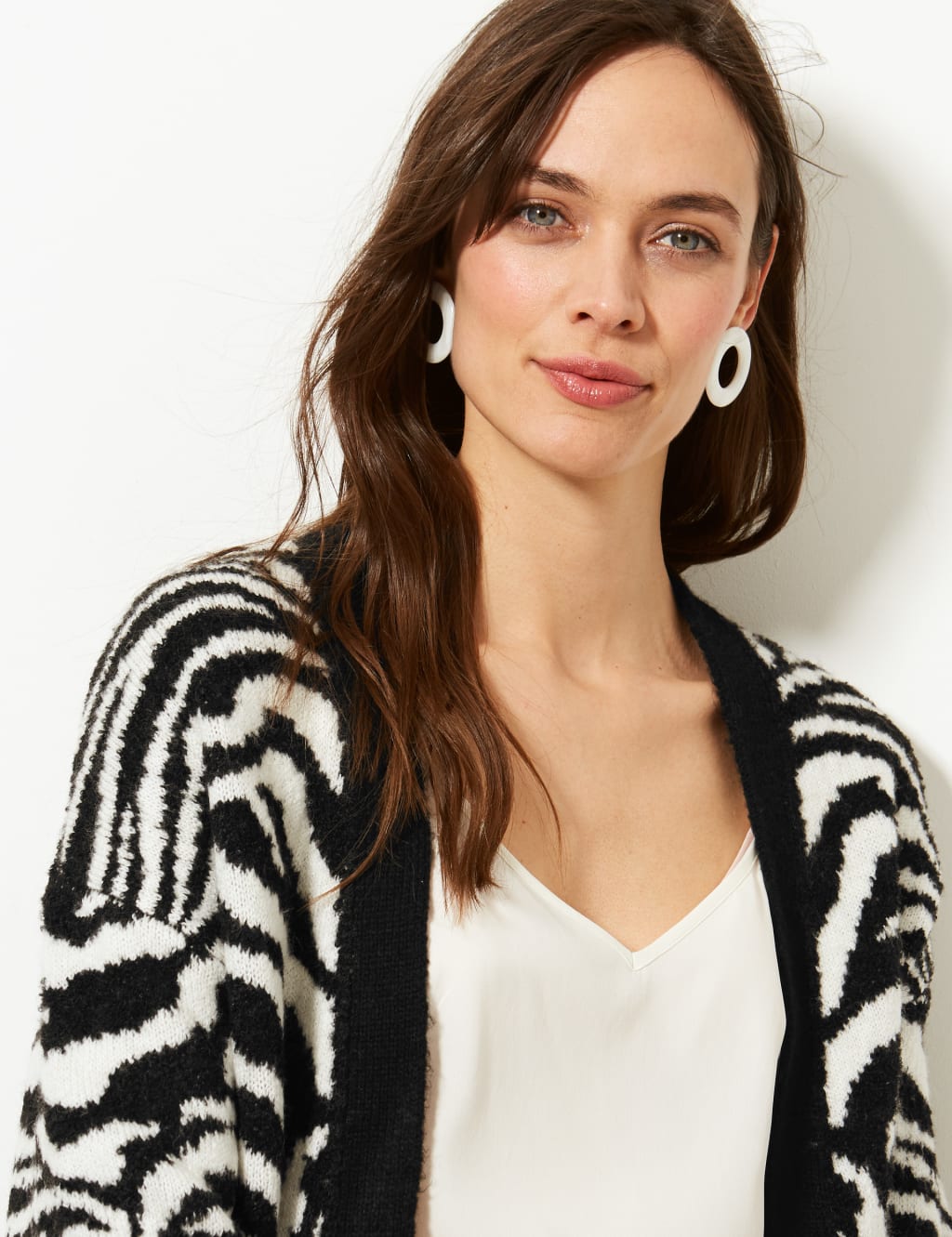 Animal Print Longline Cardigan M S Collection M S