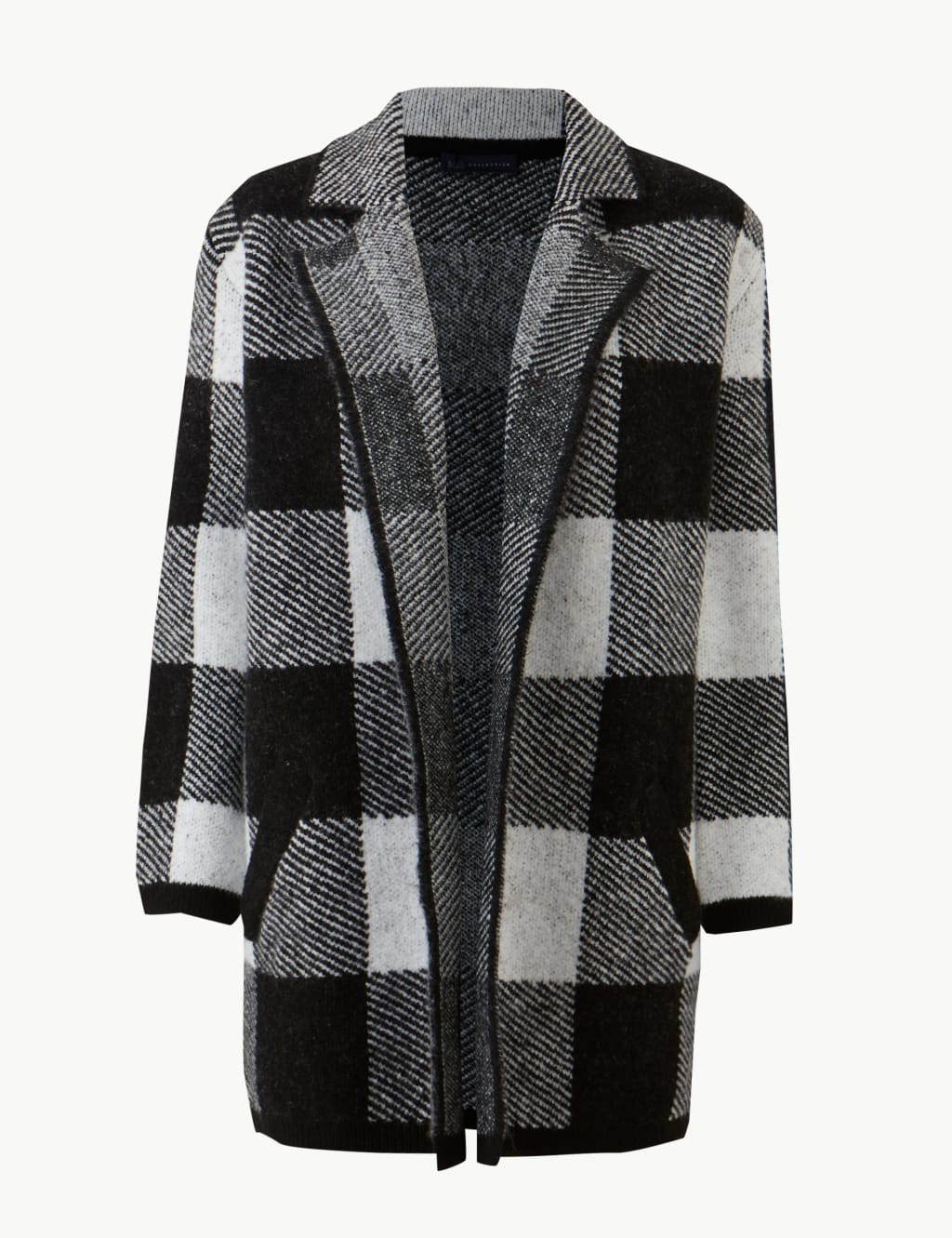 Checked Open Front Coatigan M S Collection M S