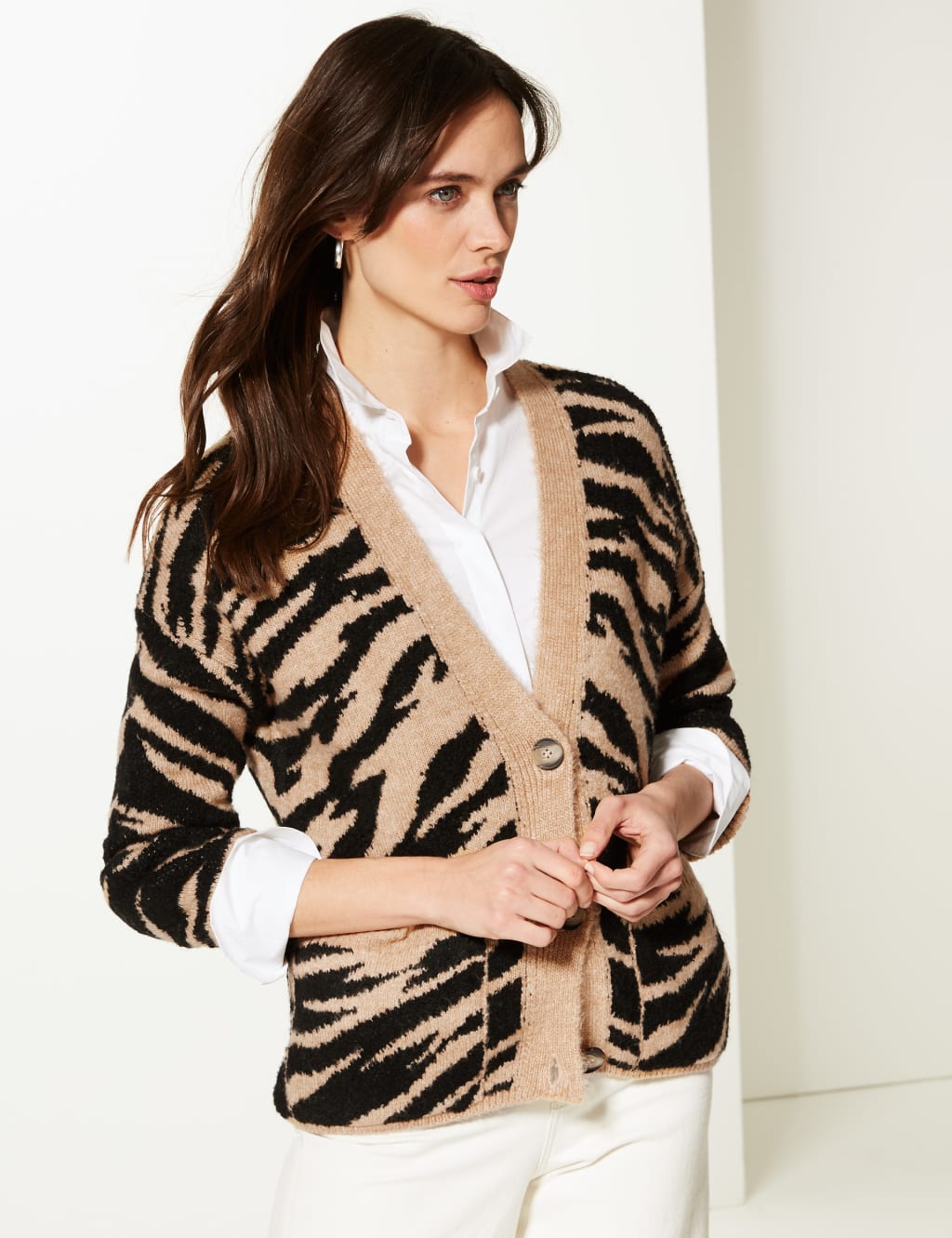 M&s animal print cardigan deals