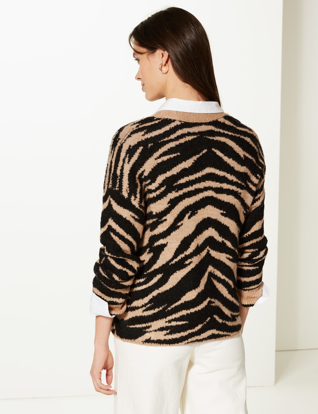 Animal Print Cardigan M S Collection M S