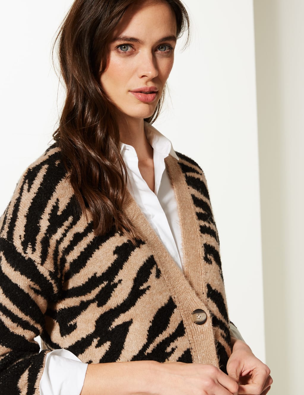 Leopard print cardigan marks and spencer 2025