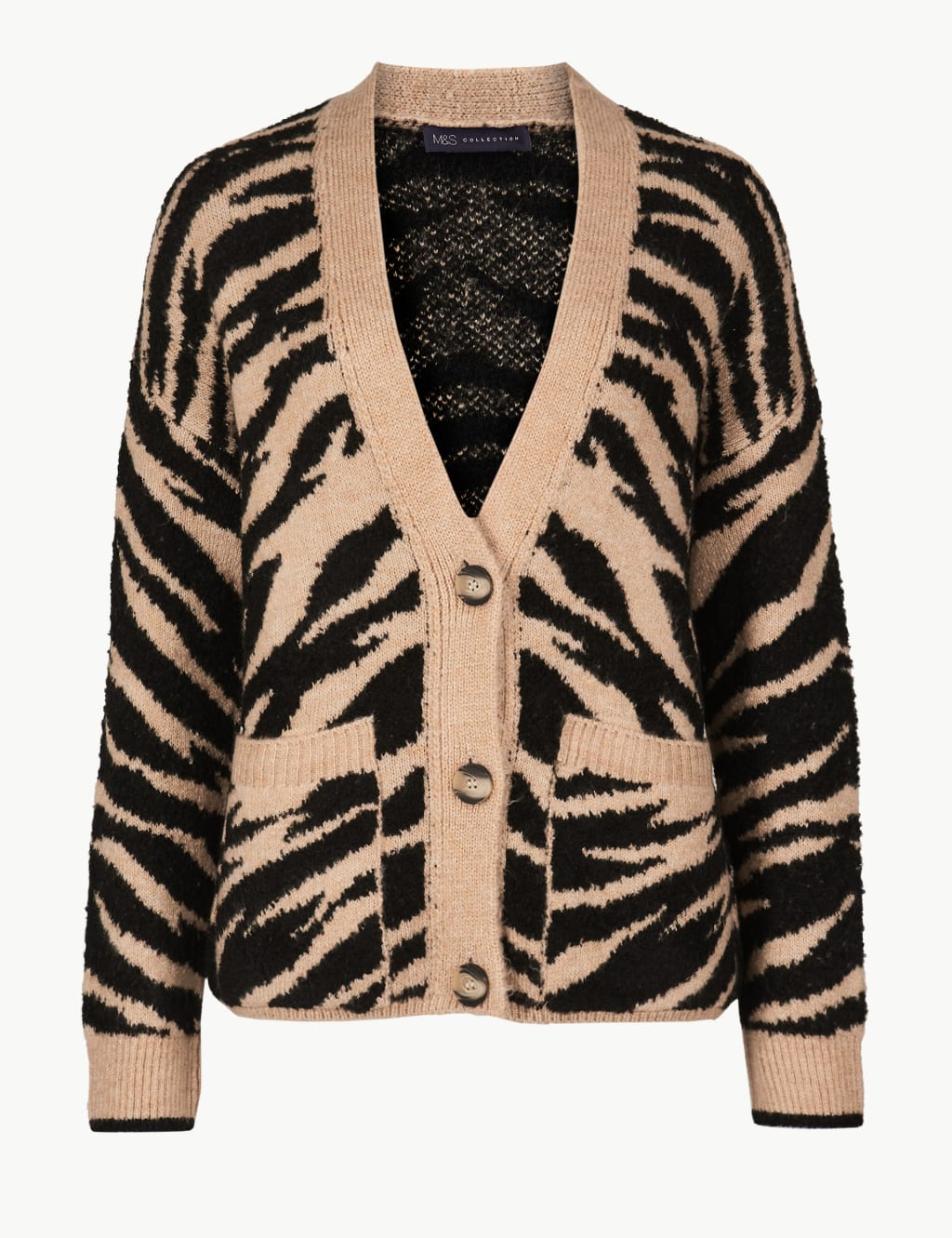 Ladies animal print cardigan top