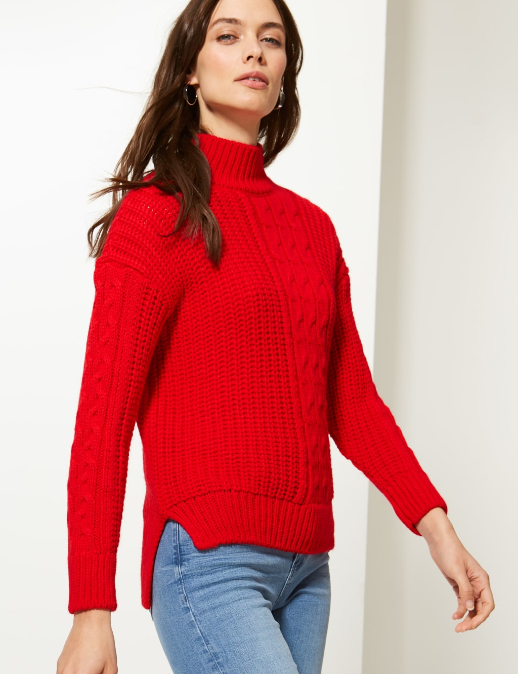 Marks and spencer ladies polo neck jumpers on sale