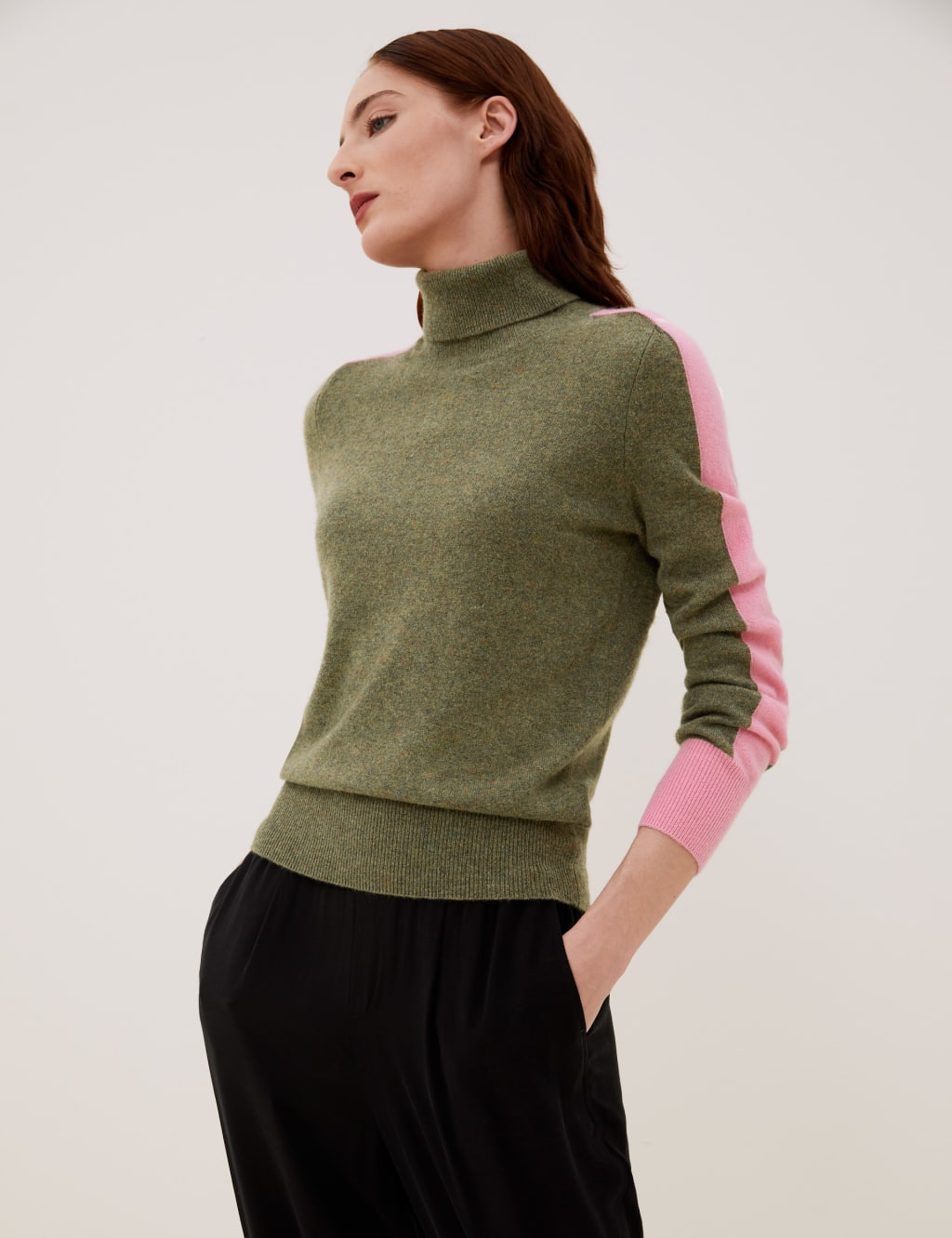 Striped arm sweater hot sale