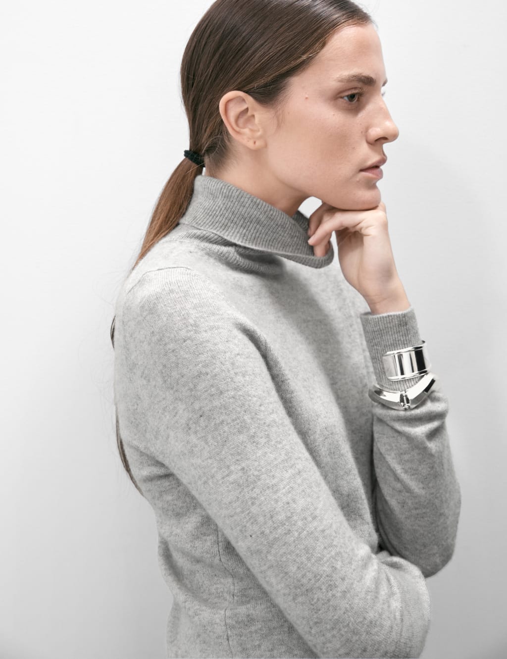 Pure Cashmere Roll Neck Jumper