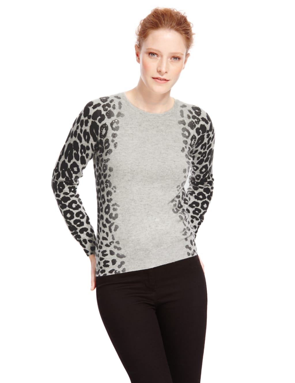 Pure Cashmere Animal Print Jumper 1 of 4