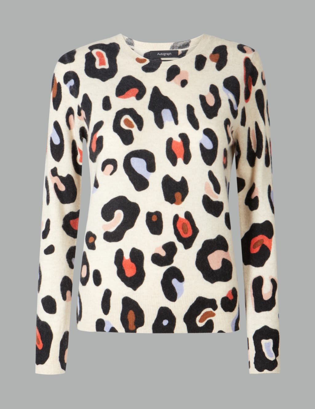 Pure Cashmere Animal Print Round Neck Jumper Autograph M S