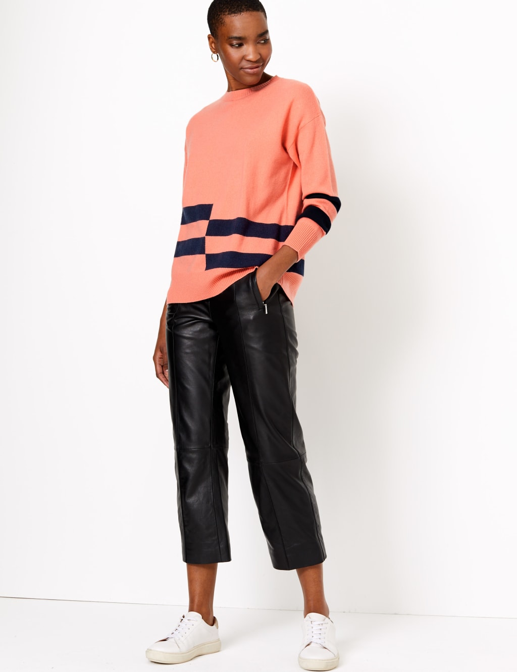 Pure Cashmere Striped Jumper Autograph M S