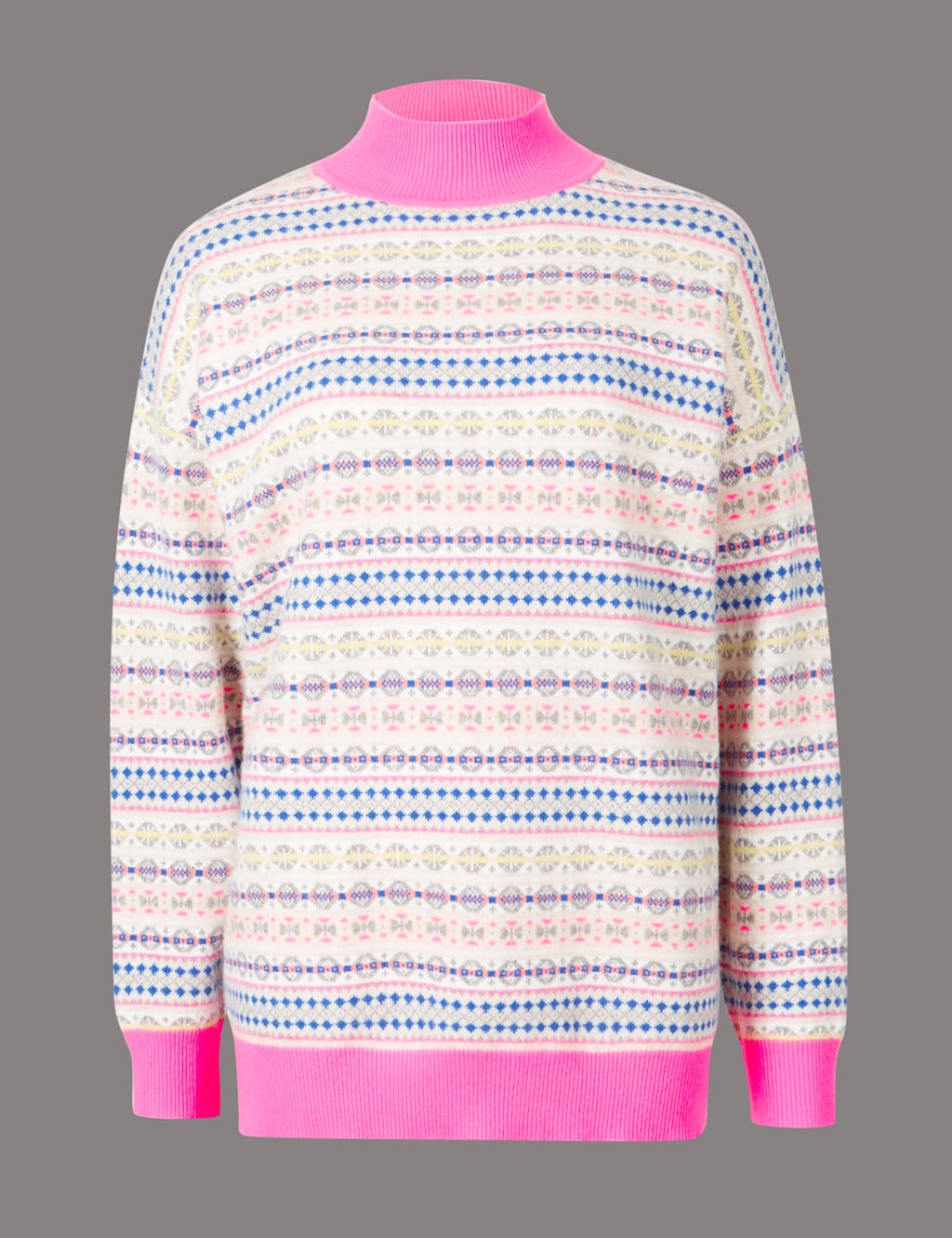 Pure Cashmere Fairisle Print Jumper 2 of 5