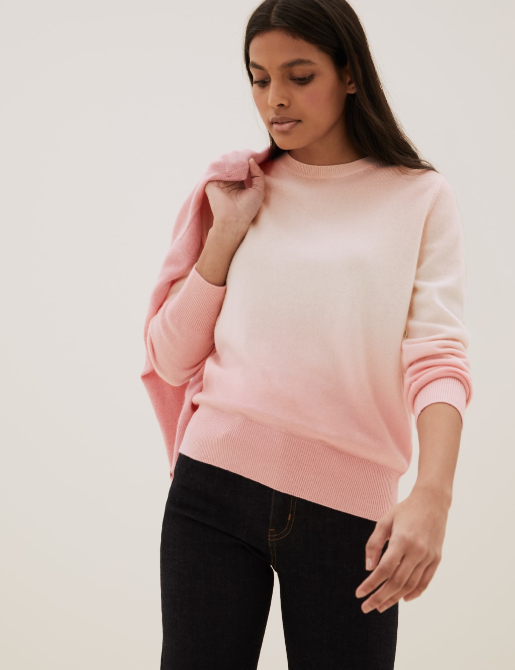 Pure Cashmere Ombre Crew Neck Jumper 5 of 6