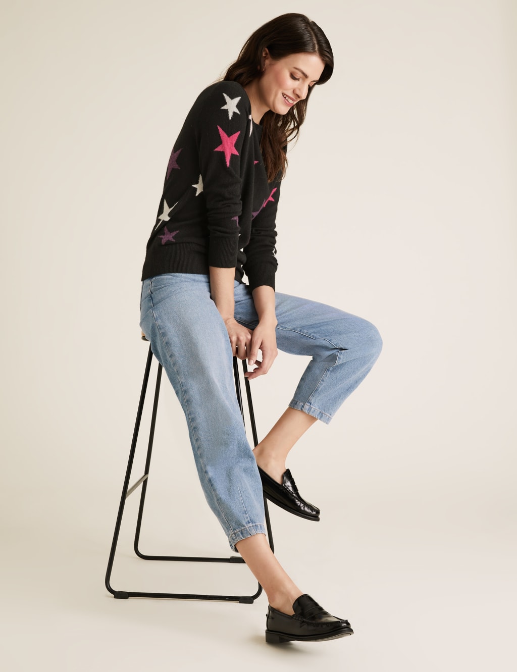 M&s cashmere star jumper on sale
