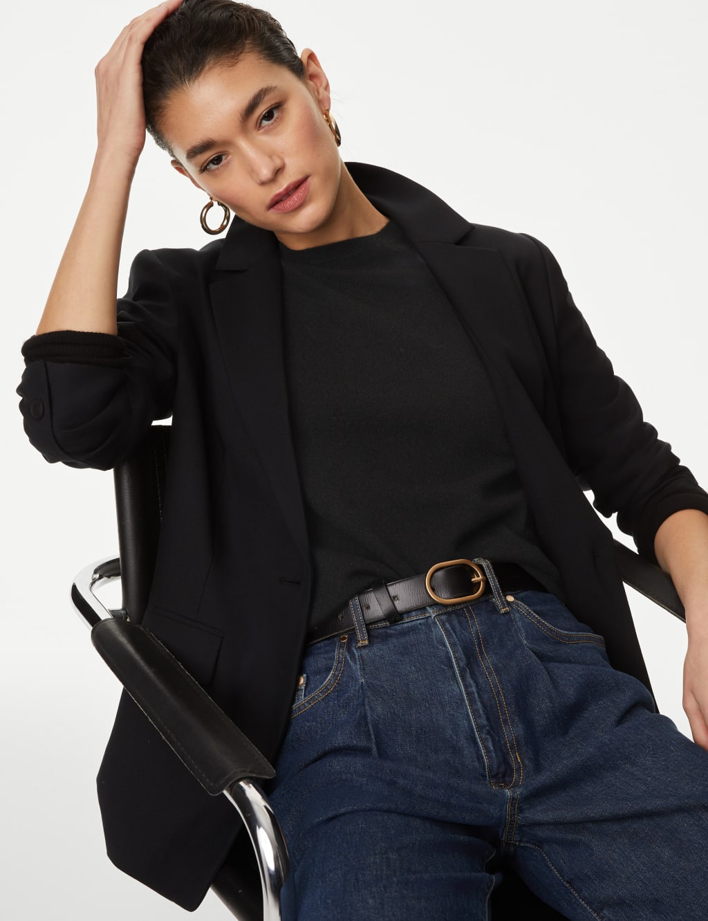 Marks and spencer black cashmere jumper shop